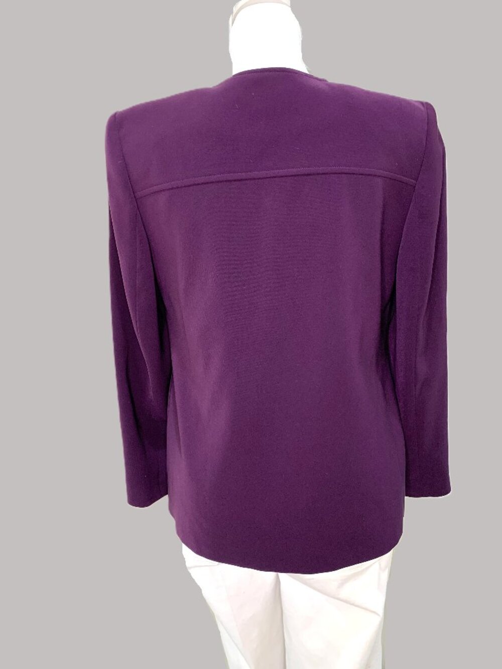 Valerie Stevens Petite Purple Women Blazer/Jacket Long Sleeves Size 2P - Picture 3 of 12